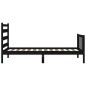 vidaXL Estructura de cama con cabecero madera maciza negro 90x190 cm vidaXL Estructura de cama con cabecero madera maciza negro 90x190 cm