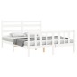 vidaXL Estructura de cama con cabecero madera maciza blanco 160x200 cm vidaXL Estructura de cama con cabecero madera maciza blanco 160x200 cm