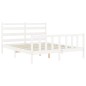 vidaXL Estructura de cama con cabecero madera maciza blanco 160x200 cm vidaXL Estructura de cama con cabecero madera maciza blanco 160x200 cm