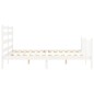 vidaXL Estructura de cama con cabecero madera maciza blanco 160x200 cm vidaXL Estructura de cama con cabecero madera maciza blanco 160x200 cm