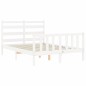vidaXL Estructura de cama con cabecero madera maciza blanco 120x200 cm vidaXL Estructura de cama con cabecero madera maciza blanco 120x200 cm