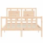 vidaXL Estructura de cama con cabecero madera maciza 120x200 cm vidaXL Estructura de cama con cabecero madera maciza 120x200 cm