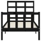 vidaXL Estructura de cama con cabecero madera maciza negro 90x190 cm vidaXL Estructura de cama con cabecero madera maciza negro 90x190 cm