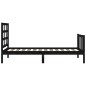 vidaXL Estructura de cama con cabecero madera maciza negro 90x190 cm vidaXL Estructura de cama con cabecero madera maciza negro 90x190 cm