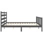 vidaXL Estructura de cama con cabecero madera maciza gris 200x200 cm vidaXL Estructura de cama con cabecero madera maciza gris 200x200 cm