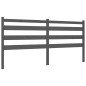 vidaXL Estructura de cama con cabecero madera maciza gris 200x200 cm vidaXL Estructura de cama con cabecero madera maciza gris 200x200 cm