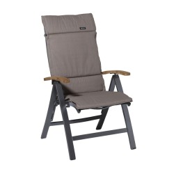 Madison Cojín para silla Basic fibra gris taupé 125x50 cm