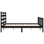 vidaXL Estructura cama de matrimonio con cabecero madera maciza negro vidaXL Estructura cama de matrimonio con cabecero madera maciza negro