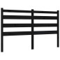 vidaXL Estructura cama de matrimonio con cabecero madera maciza negro vidaXL Estructura cama de matrimonio con cabecero madera maciza negro