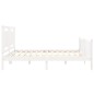 vidaXL Estructura de cama con cabecero madera maciza blanco 180x200 cm vidaXL Estructura de cama con cabecero madera maciza blanco 180x200 cm