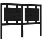 vidaXL Estructura cama de matrimonio con cabecero madera maciza negra