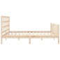 vidaXL Estructura de cama con cabecero madera maciza 200x200 cm vidaXL Estructura de cama con cabecero madera maciza 200x200 cm