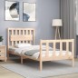 vidaXL Estructura de cama con cabecero madera maciza 90x200 cm vidaXL Estructura de cama con cabecero madera maciza 90x200 cm