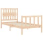 vidaXL Estructura de cama con cabecero madera maciza 90x200 cm vidaXL Estructura de cama con cabecero madera maciza 90x200 cm