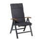 Madison Cojín para silla Panama fibra gris 125x50 cm