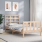 vidaXL Estructura de cama con cabecero madera maciza 90x190 cm vidaXL Estructura de cama con cabecero madera maciza 90x190 cm
