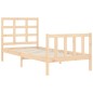 vidaXL Estructura de cama con cabecero madera maciza 90x190 cm vidaXL Estructura de cama con cabecero madera maciza 90x190 cm