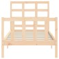 vidaXL Estructura de cama con cabecero madera maciza 90x190 cm vidaXL Estructura de cama con cabecero madera maciza 90x190 cm