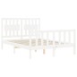 vidaXL Estructura de cama con cabecero madera maciza blanco 140x190 cm vidaXL Estructura de cama con cabecero madera maciza blanco 140x190 cm