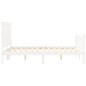 vidaXL Estructura de cama con cabecero madera maciza blanco 140x190 cm vidaXL Estructura de cama con cabecero madera maciza blanco 140x190 cm
