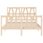 vidaXL Estructura de cama con cabecero madera maciza 140x200 cm vidaXL Estructura de cama con cabecero madera maciza 140x200 cm