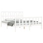 vidaXL Estructura de cama con cabecero madera maciza blanco 160x200 cm vidaXL Estructura de cama con cabecero madera maciza blanco 160x200 cm