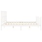 vidaXL Estructura de cama con cabecero madera maciza blanco 160x200 cm vidaXL Estructura de cama con cabecero madera maciza blanco 160x200 cm
