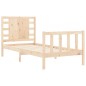 vidaXL Estructura de cama individual con cabecero madera maciza