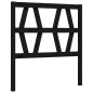 vidaXL Estructura de cama con cabecero madera maciza negro 100x200 cm vidaXL Estructura de cama con cabecero madera maciza negro 100x200 cm