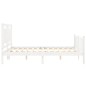 vidaXL Estructura de cama con cabecero madera maciza blanco 160x200 cm vidaXL Estructura de cama con cabecero madera maciza blanco 160x200 cm
