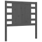 vidaXL Estructura de cama individual con cabecero madera maciza gris