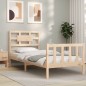vidaXL Estructura de cama con cabecero madera maciza vidaXL Estructura de cama con cabecero madera maciza