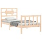 vidaXL Estructura de cama con cabecero madera maciza vidaXL Estructura de cama con cabecero madera maciza