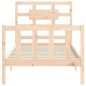 vidaXL Estructura de cama con cabecero madera maciza vidaXL Estructura de cama con cabecero madera maciza