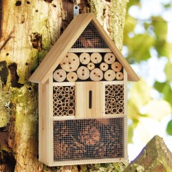 HI Caseta para insectos madera natural 31x10x48 cm 
