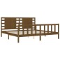 vidaXL Estructura cama y cabecero madera maciza marrón miel 200x200 cm vidaXL Estructura cama y cabecero madera maciza marrón miel 200x200 cm