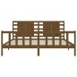 vidaXL Estructura cama y cabecero madera maciza marrón miel 200x200 cm vidaXL Estructura cama y cabecero madera maciza marrón miel 200x200 cm
