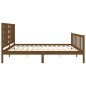vidaXL Estructura cama y cabecero madera maciza marrón miel 200x200 cm vidaXL Estructura cama y cabecero madera maciza marrón miel 200x200 cm