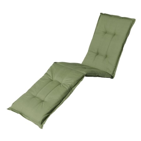 Madison Cojín para tumbona Basic verde 200x60 cm