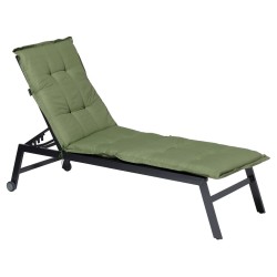 Madison Cojín para tumbona Basic verde 200x60 cm