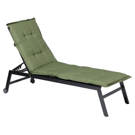 Madison Cojín para tumbona Basic verde 200x60 cm