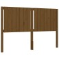 vidaXL Estructura de cama matrimonio con cabecero madera marrón miel vidaXL Estructura de cama matrimonio con cabecero madera marrón miel