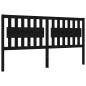 vidaXL Estructura cama de matrimonio con cabecero madera maciza negro