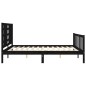 vidaXL Estructura de cama con cabecero madera maciza negro 160x200 cm vidaXL Estructura de cama con cabecero madera maciza negro 160x200 cm
