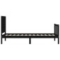 vidaXL Estructura de cama con cabecero madera maciza negro vidaXL Estructura de cama con cabecero madera maciza negro