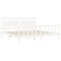 vidaXL Estructura de cama con cabecero madera maciza blanco 200x200 cm