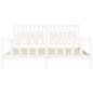 vidaXL Estructura de cama con cabecero madera maciza blanco 200x200 cm