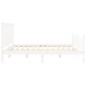 vidaXL Estructura de cama con cabecero madera maciza blanco 200x200 cm