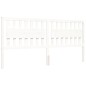 vidaXL Estructura de cama con cabecero madera maciza blanco 200x200 cm