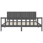 vidaXL Estructura de cama con cabecero madera maciza gris 200x200 cm vidaXL Estructura de cama con cabecero madera maciza gris 200x200 cm